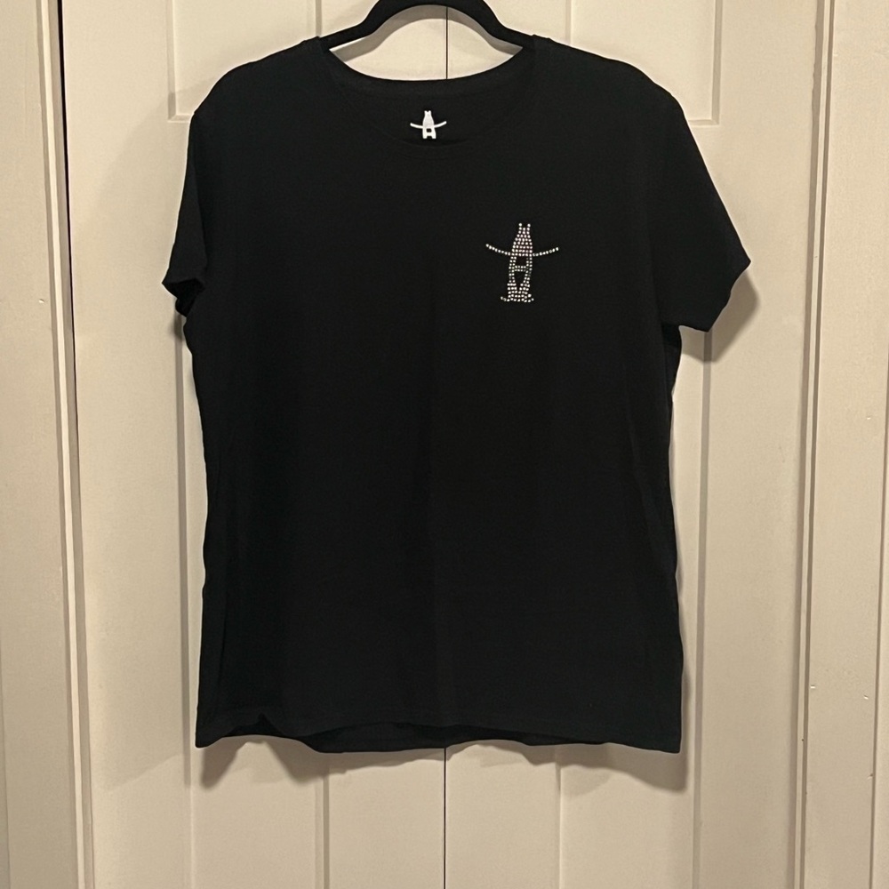 Houston Livestock Show and Rodeo Black Rhinestone T-shirt Sz XL